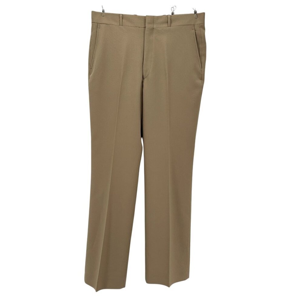 Vintage Sears Roebuck Perma-Prest Classic Collection Tan Pants Mens 36 Regular